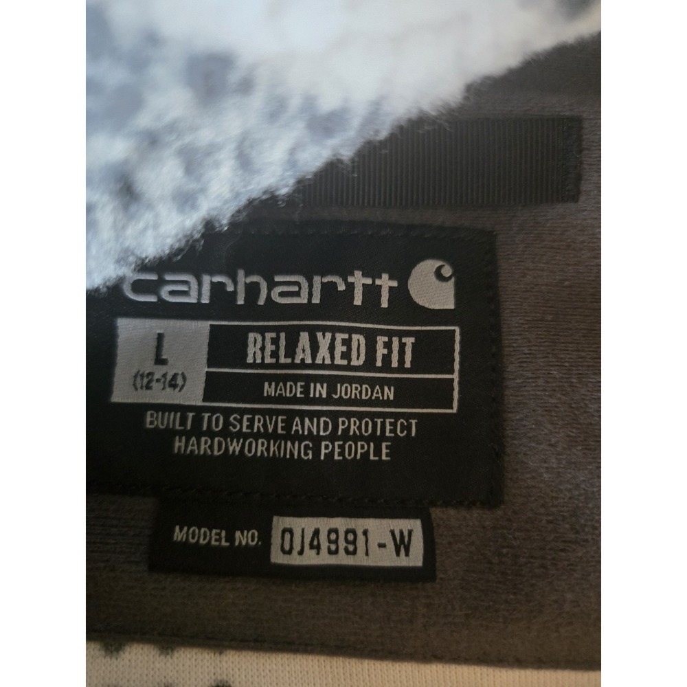 Carhartt Women's Relaxed Fit Fleece Pullover Snap Sherpa Aztec Size Large L - Picture 8 of 9